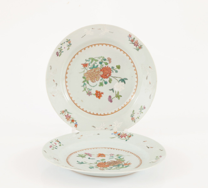 Tallrikar 2st, Kina, Qianlong, 1700-tal