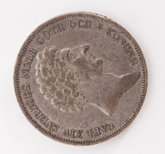 Silvermynt, 1 riksdaler, Carl XIV Johan, 1834