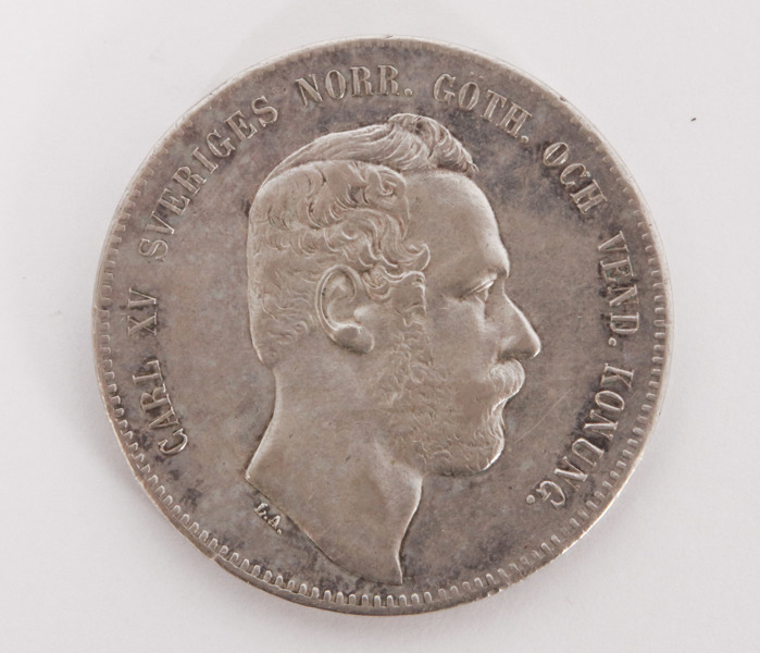 Silvermynt, 4 riksdaler, Carl XV, 1867