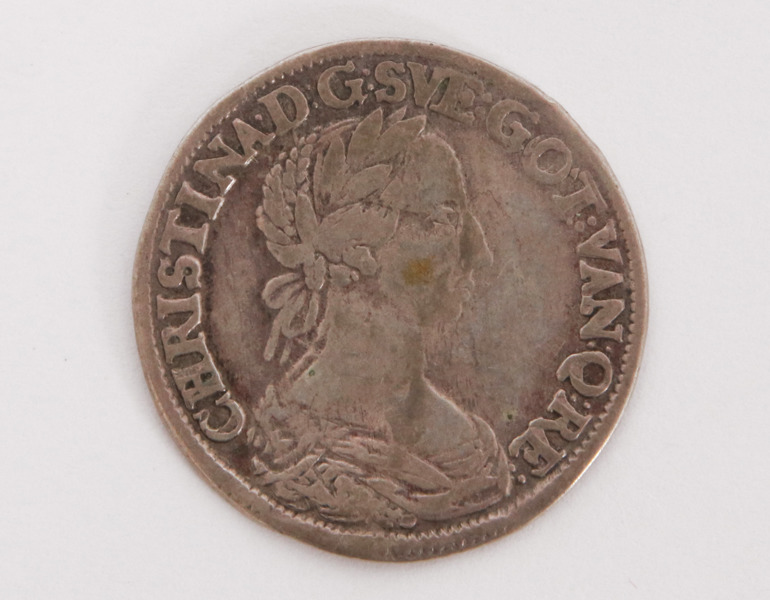 Silvermynt, 1 mark, Drottning Kristina, 1650