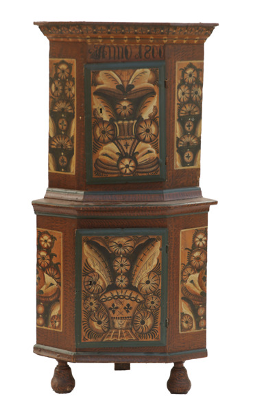 Bänkskåp, allmoge, Dalarna, daterat år 1800