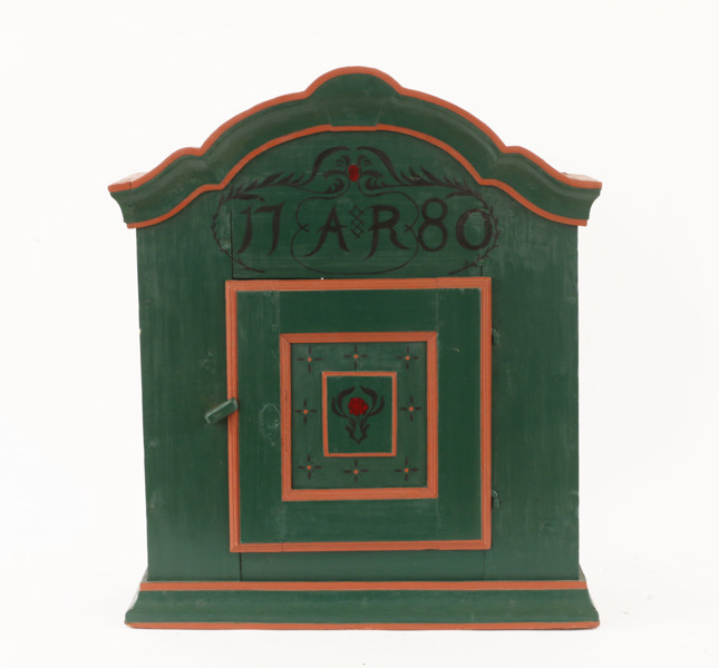 Väggskåp, allmoge, Hälsingland, daterat 1780