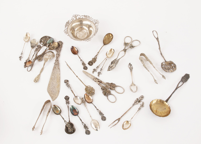 Parti silverföremål