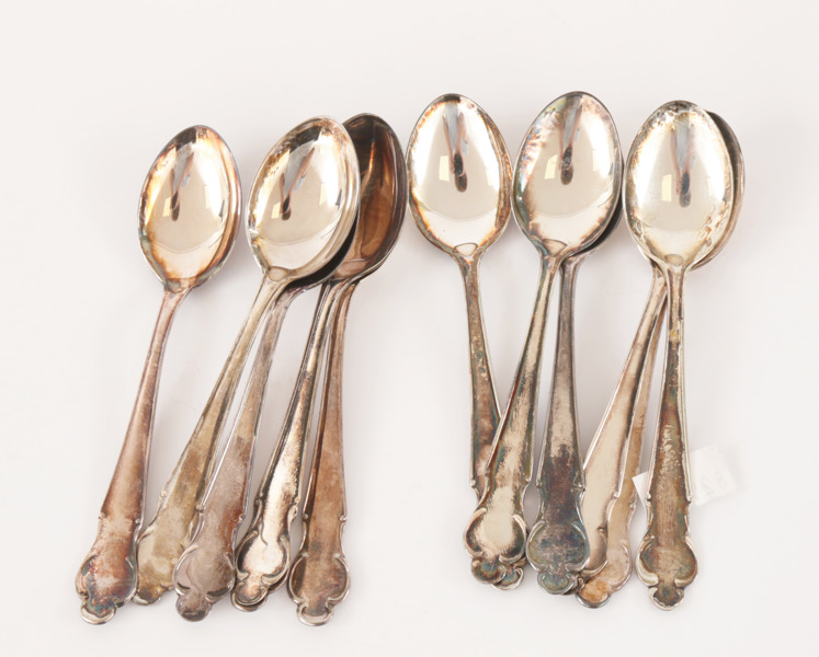 Kaffeskedar 12st, silver, "Disa"