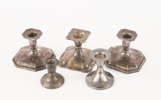 Ljusstakar 5st, silver, 1900-tal
