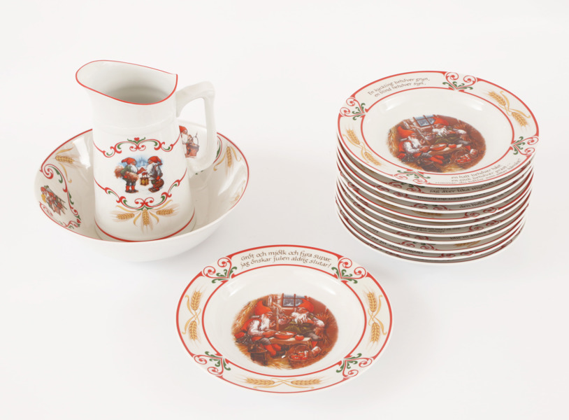 Grötservis, "Svenska Jultraditioner", Axel Eliasson för Fyrklövern