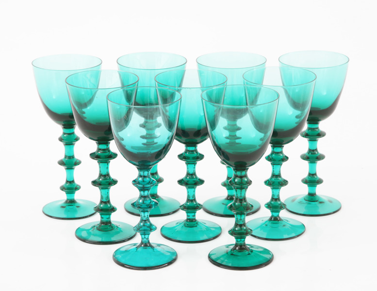 Vinglas 9st, Gerda Strömberg för Strömbergshyttan