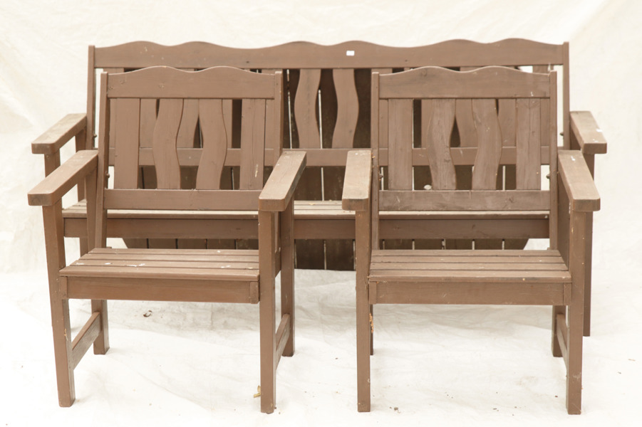 Trädgårdsmöbel 4 delar, 1900-talets andra hälft