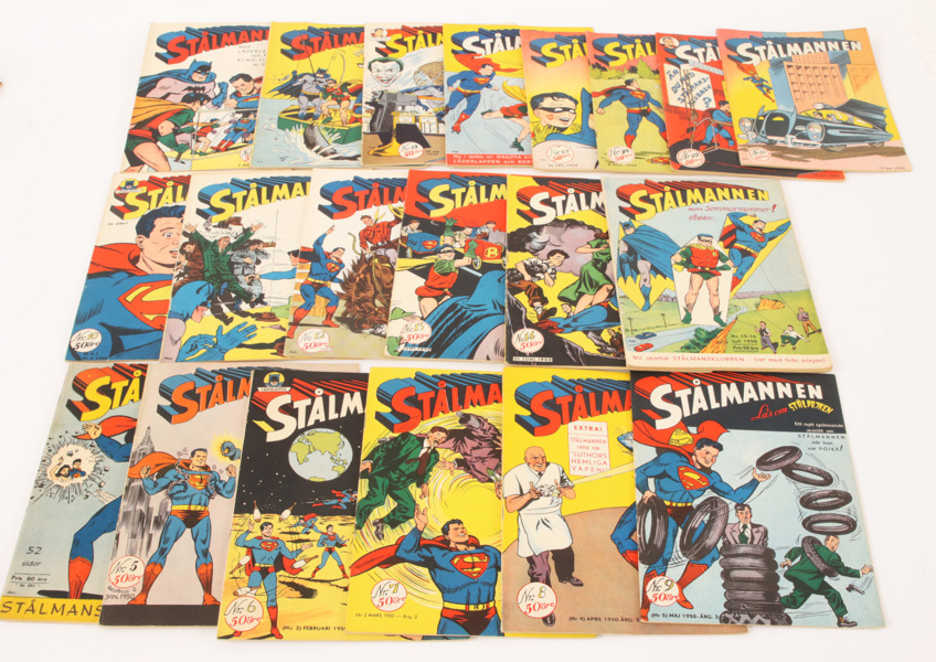 Serietidningar 20st, "Stålmannen", 1950