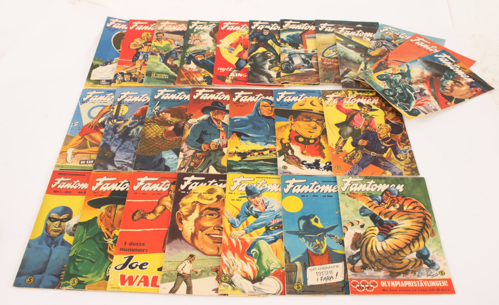 Serietidningar 26st, "Fantomen", 1952