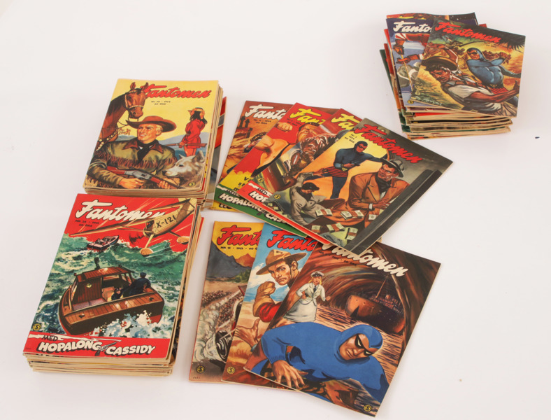 Serietidningar 74stst, "Fantomen", 1953, 1954 samt 1955