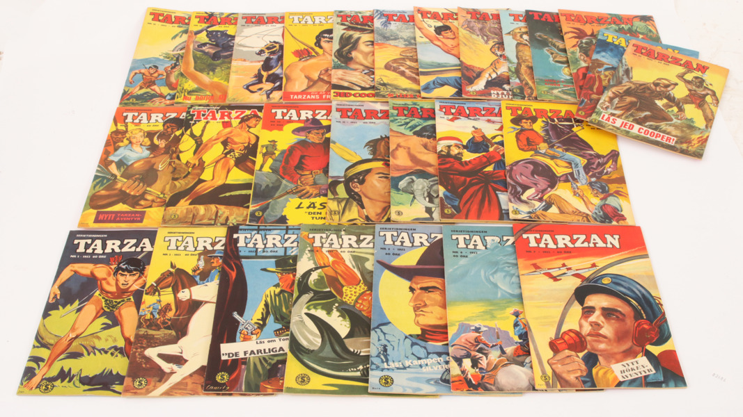 Serietidningar 27st, "Tarzan", 1952