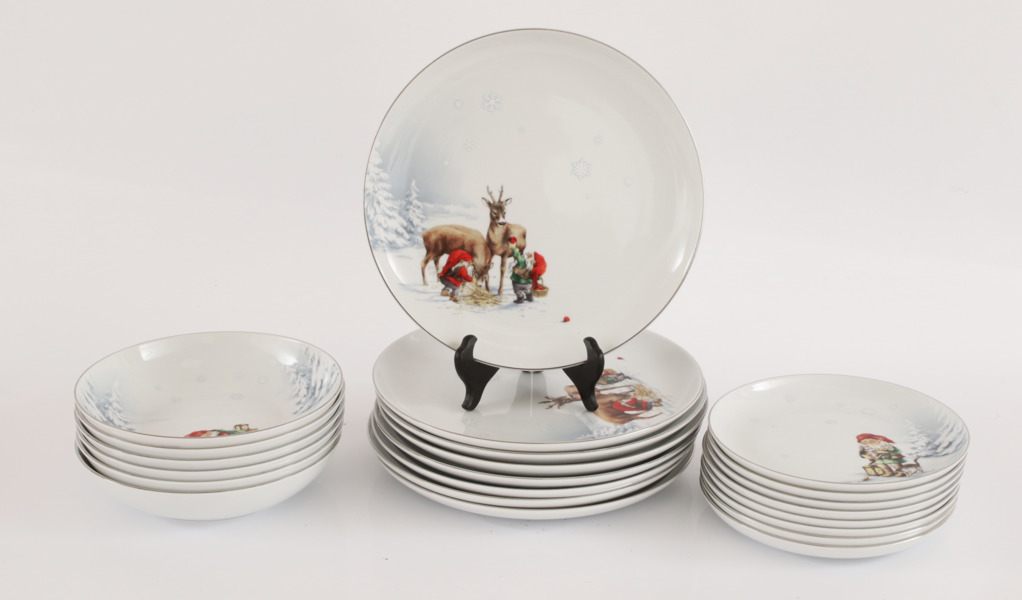 Servisdelar, "Tomtarnas Jul", Anne Rooslien för Fyrklövern