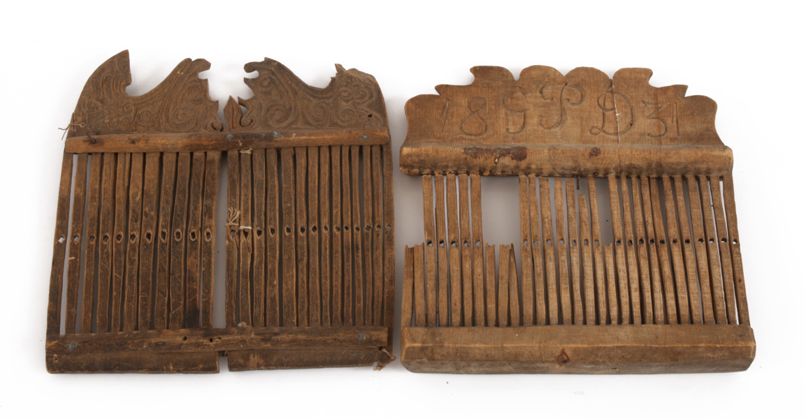 Bandskedar 2st, allmoge, bl.a. daterad 1831