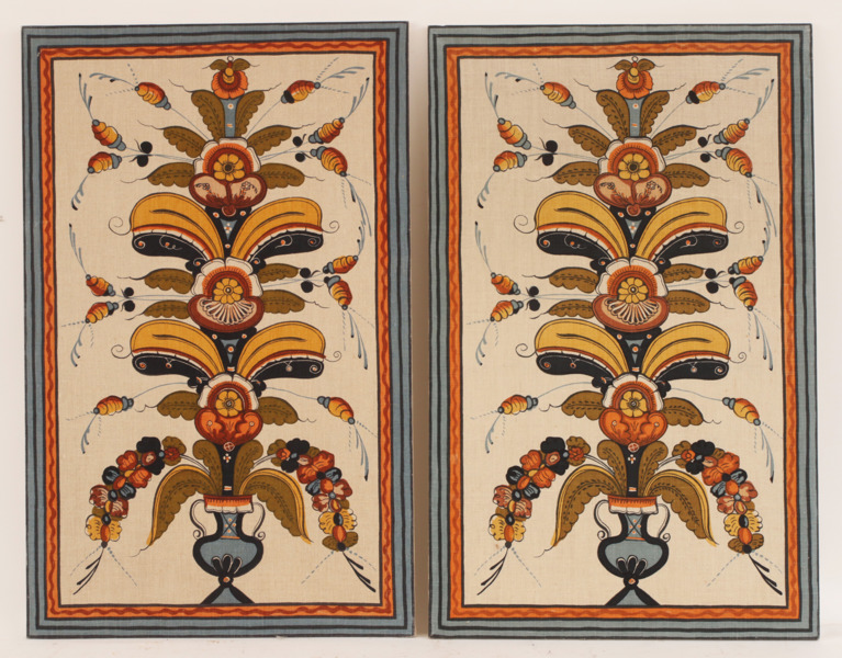 Textila handtryck ett par, Jobs, Leksand