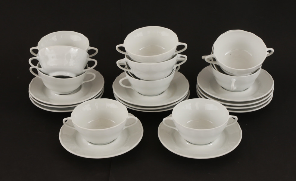 Buljongkoppar med fat 12st, Porsgrund, Norge