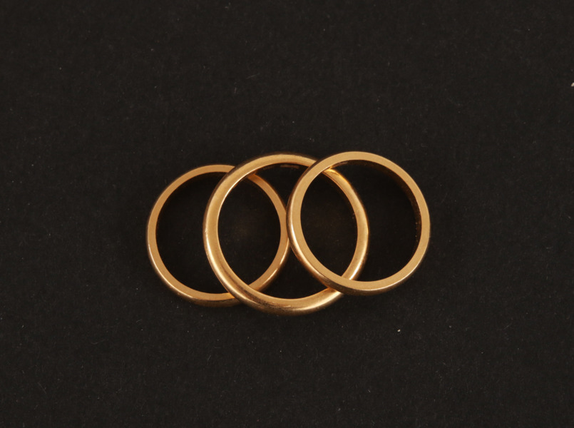 Ringar 3st, 18k