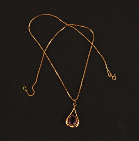 Halsband med hänge, 18k