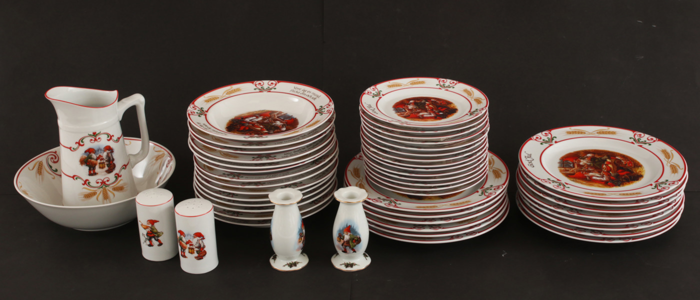 Matservis, "Svenska Jultraditioner", Axel Eliasson för Fyrklövern