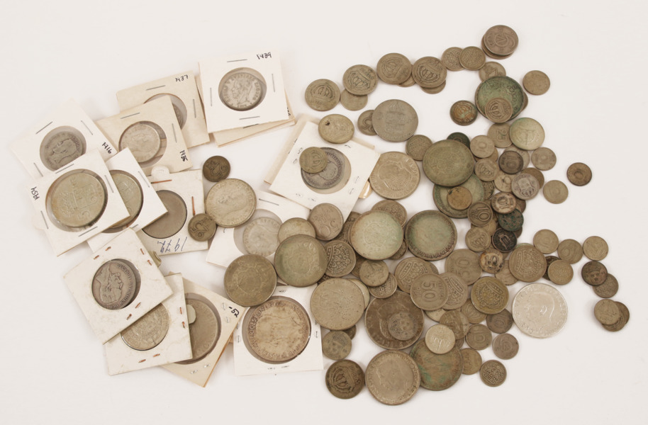 Parti svenska silvermynt