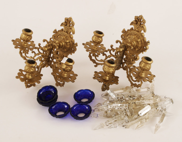 Vägglampetter ett par, 1800-talets slut