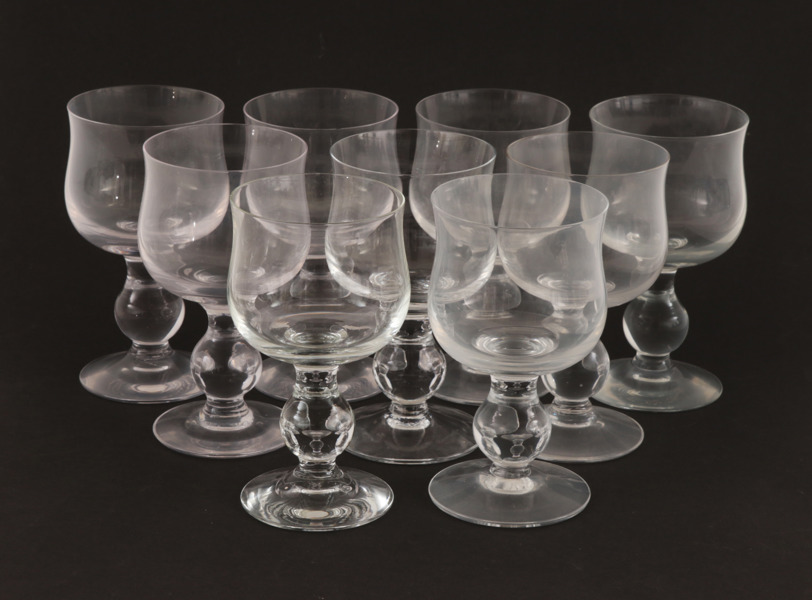 Vinglas 9st, "H40", Erik Höglund för Boda