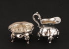 Gräddkanna och sockerskål, silver/sterlingsilver, 1900-tal
