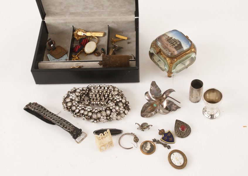 Parti smycken, bl.a. silver