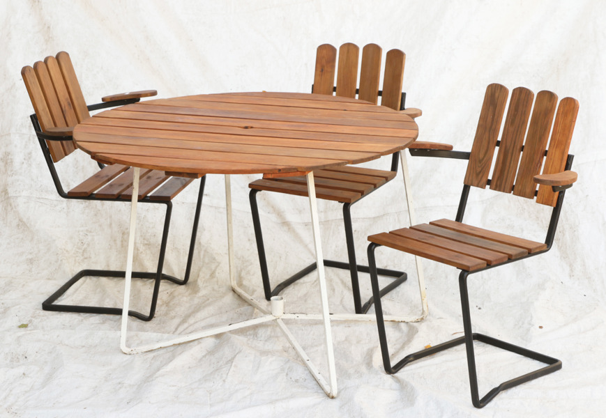 Trädgårdsmöbel 4 delar, 1900-talets andra hälft