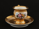 Kaffekopp med fat, empire, Frankrike, 1800-talets början