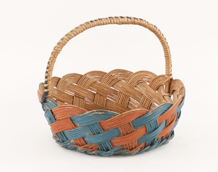 Flätad korg, allmoge, 1800-tal