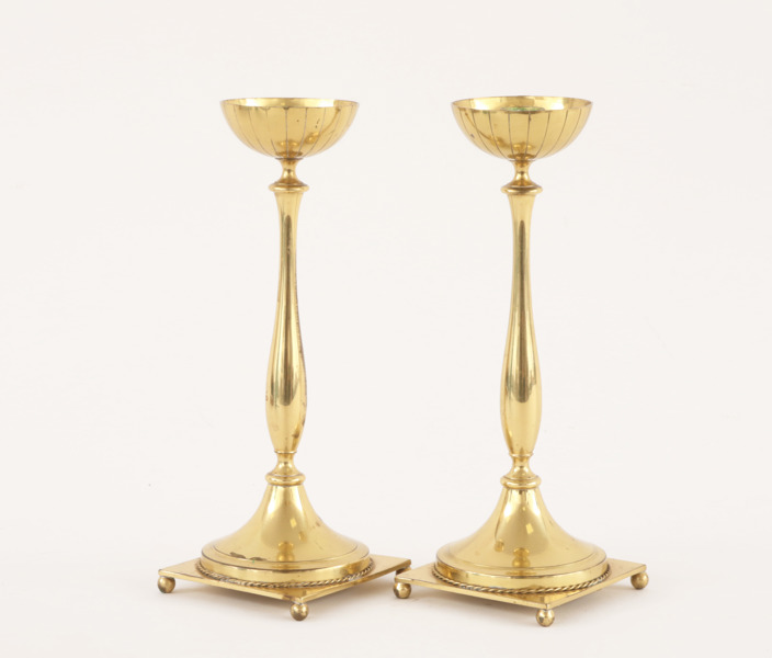 Ljusstakar ett par, Gunnar Ander för Ystad Metall