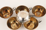 Koppar med hänkel 6st, silver, 1900-tal