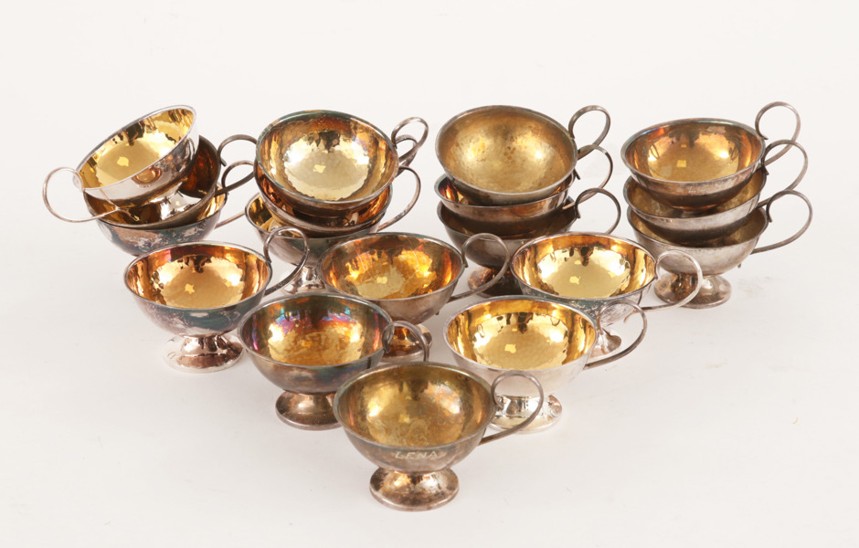 Punschmuggar 18st, silver, 1900-tal