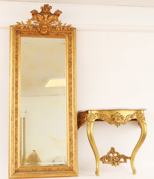 Spegel och konsolbord, 1800-talets slut