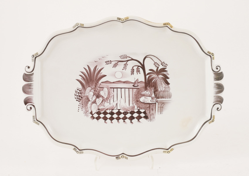 Serveringsbricka, Arthur Percy för Gefle, 1900-talets första hälft