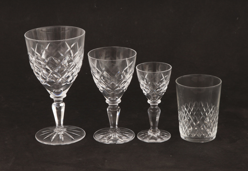 Glasservisdelar, "Brilliant", Åfors, 1900-talets andra hälft