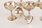 Likörglas 6st, sterlingsilver, Birmingham, England