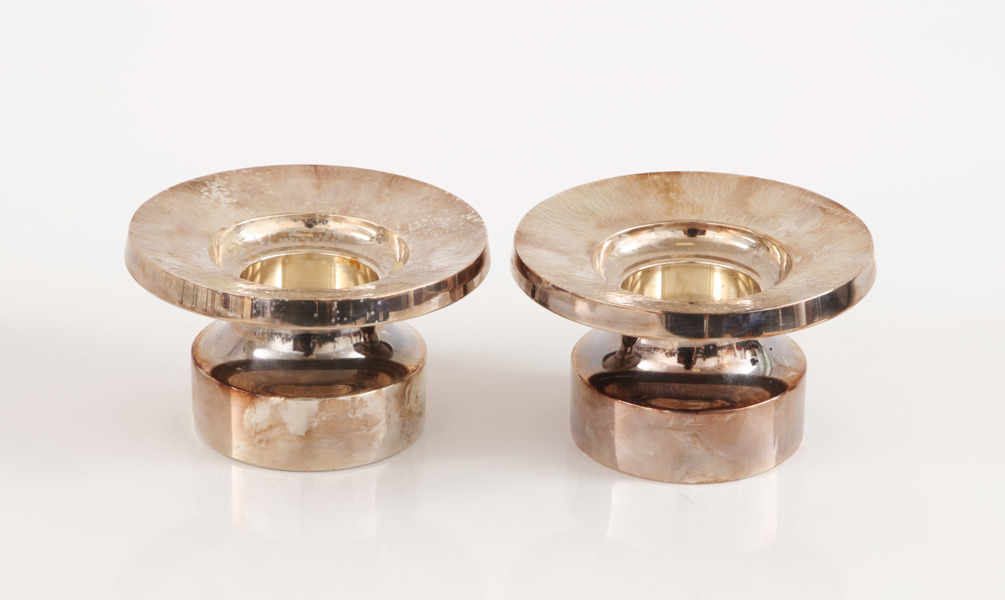 Ljusstakar ett par, silver, Eric Löfman för MGAB, 1973