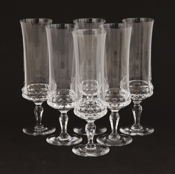 Champagneglas 6st, "Silvia", Ingeborg Lundin för Orrefors