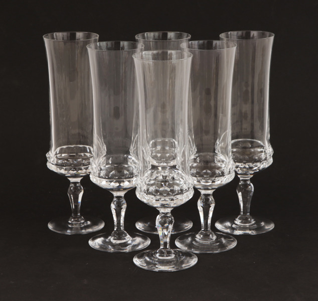 Champagneglas 6st, "Silvia", Ingeborg Lundin för Orrefors