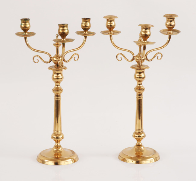 Kandelabrar ett par, omkring år 1900