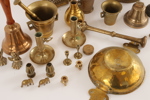 Parti mässingsföremål, bl.a. 17/1800-tal