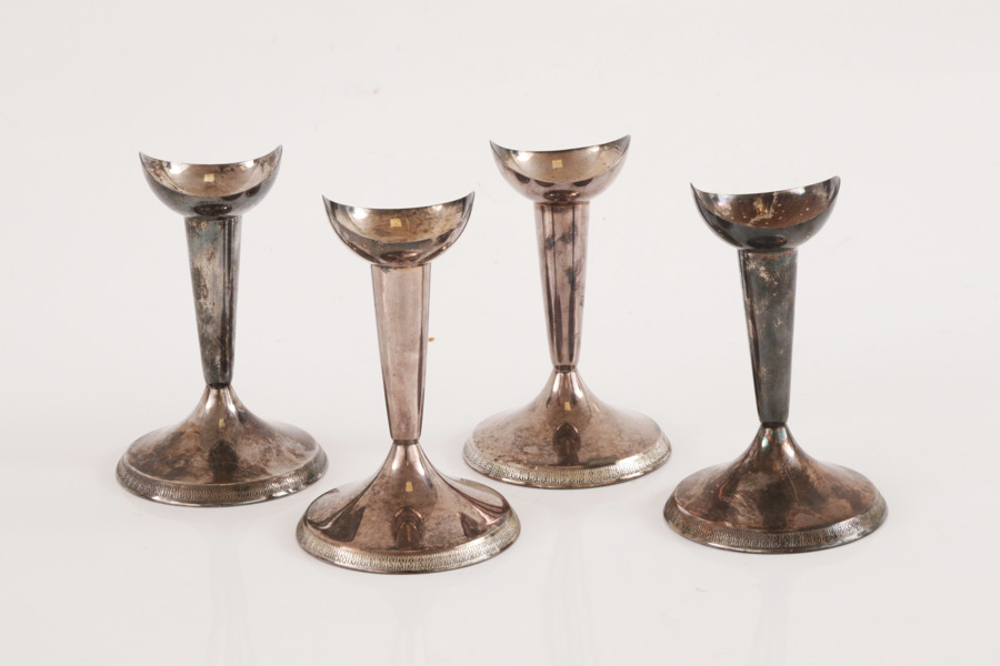 Ljusstakar 4st, silver, bl.a. 1963