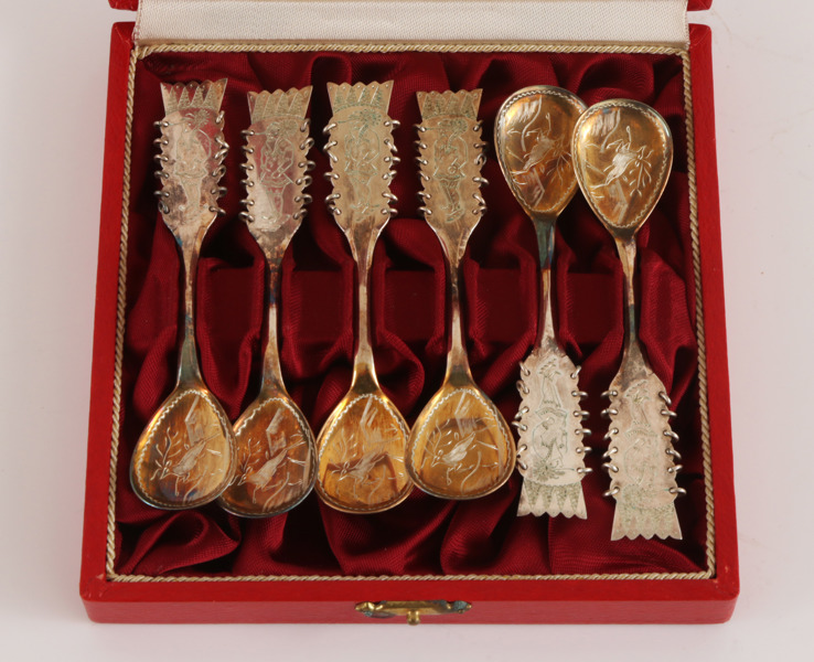 Kaffeskedar 12st, silver