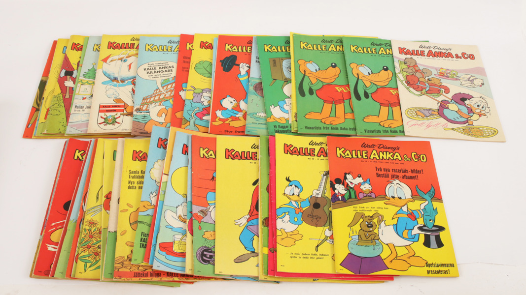 Serietidningar 46st, "Kalle Anka & co", 1966