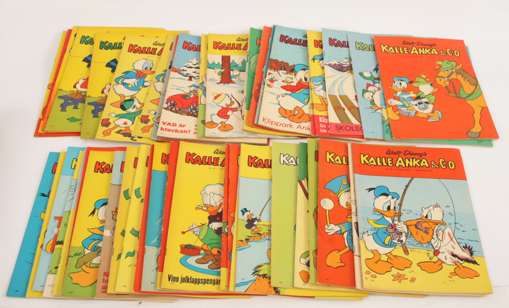 Serietidningar 48st, Kalle Anka & co, 1963