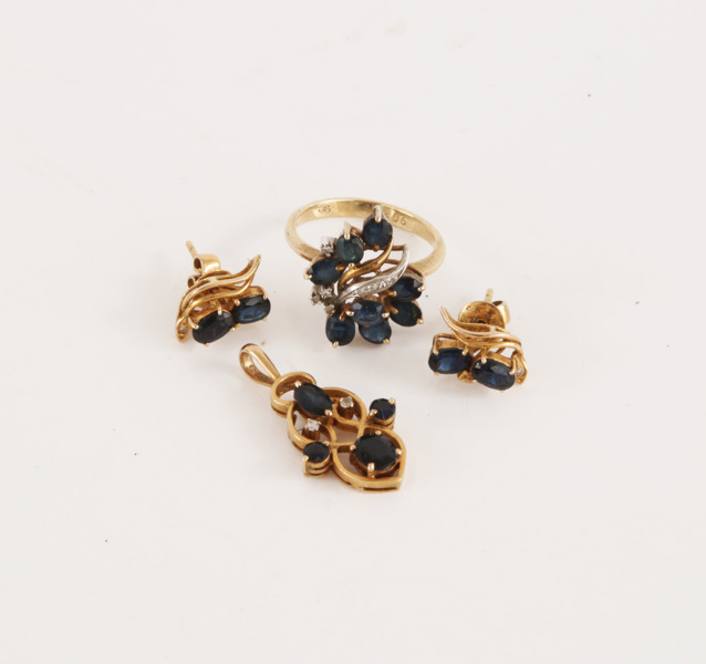 Garnityr 4 delar, 14k