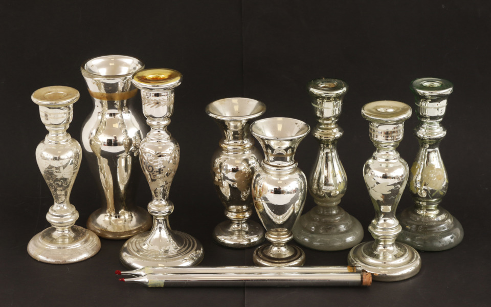 Kvicksilverfolierat glas 10 delar