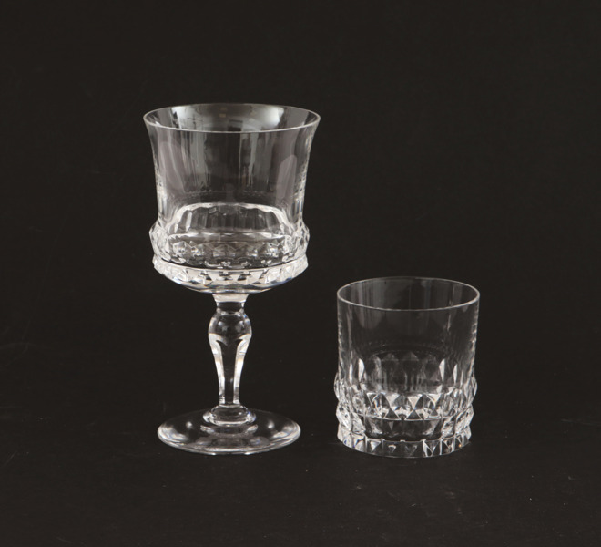 Glasservisdelar, "Silvia", Ingeborg Lundin för Orrefors